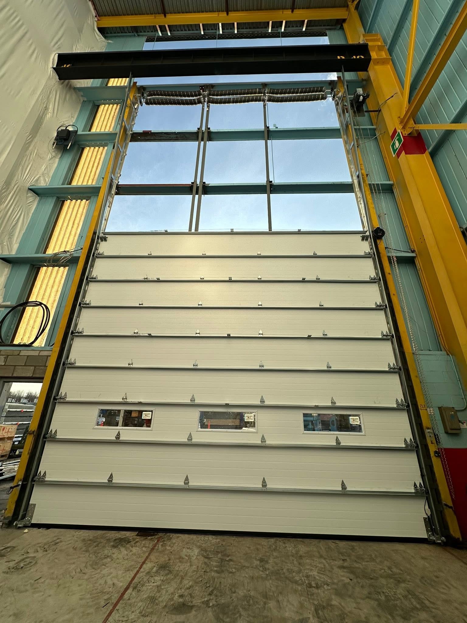 Commercial overhead door repair project