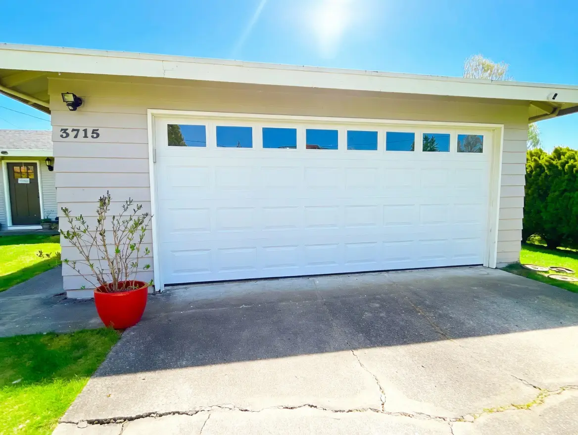 Standard residential garage door installation