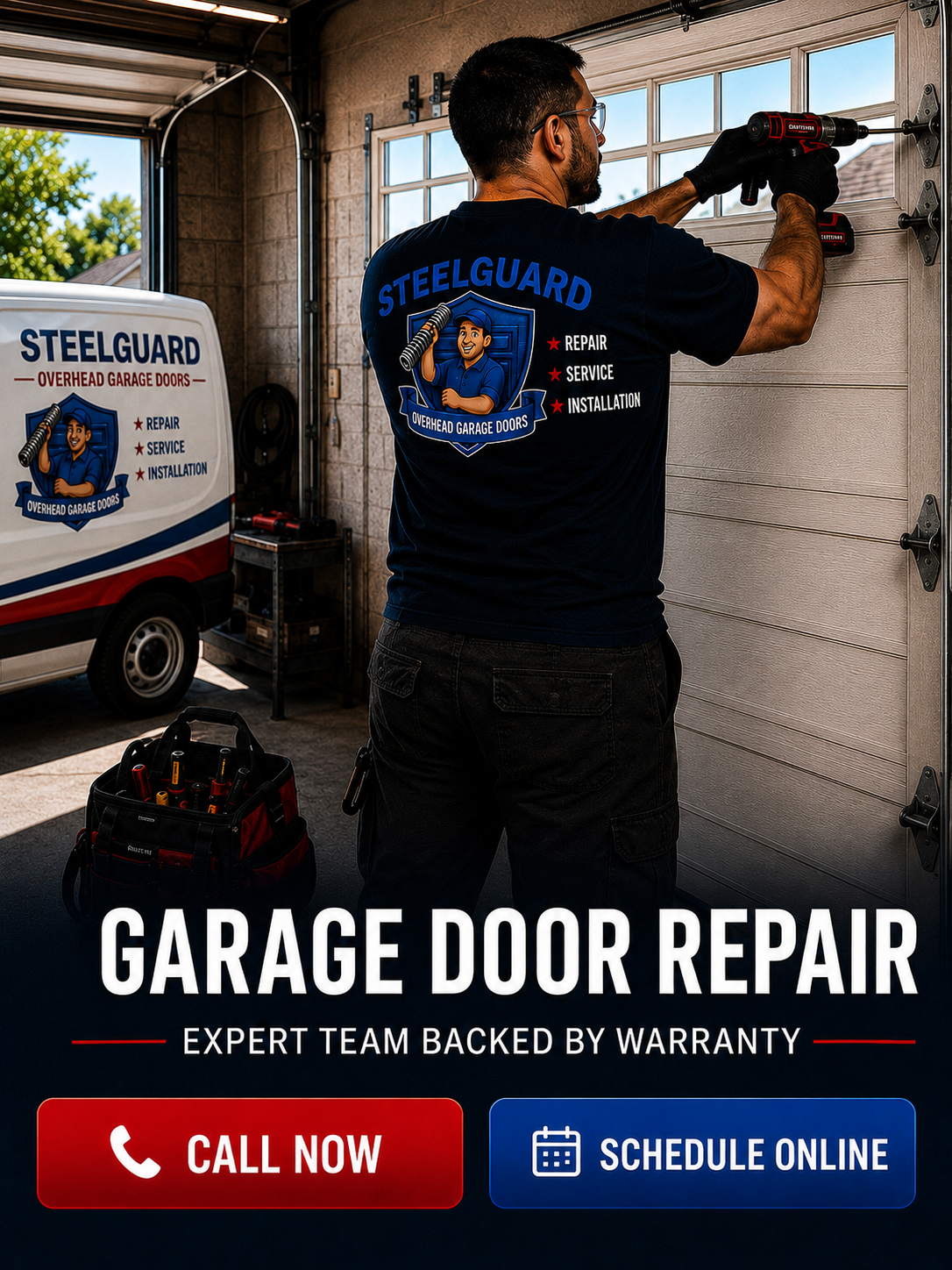 Garage door repair service graphic