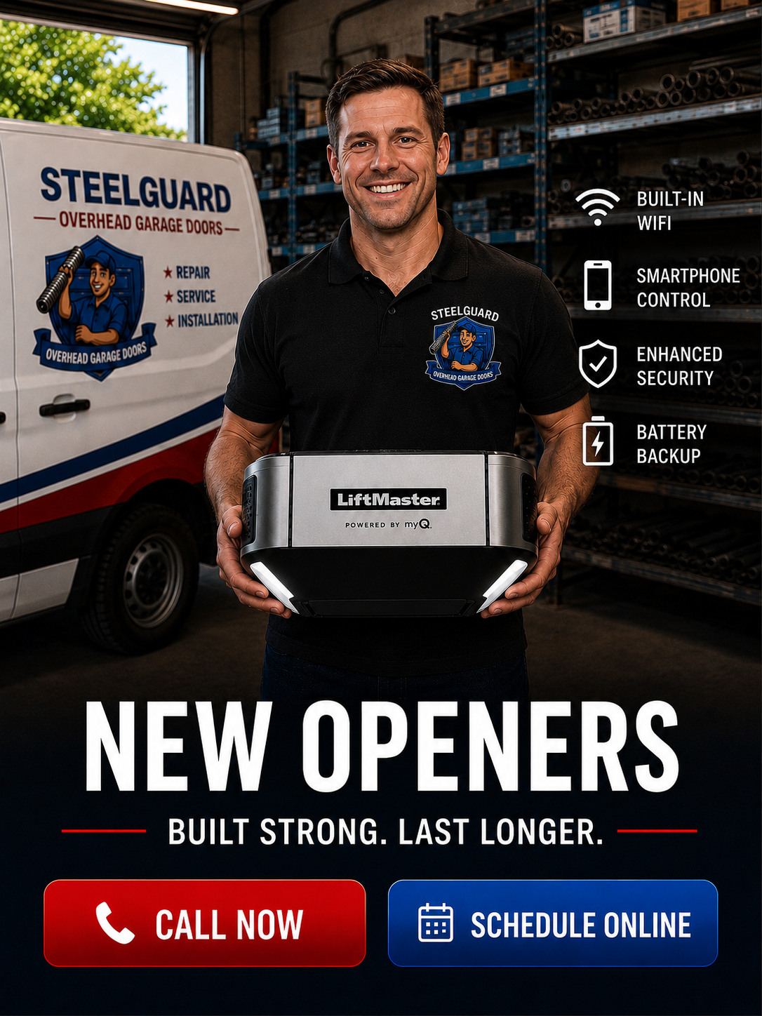 Garage door opener service graphic